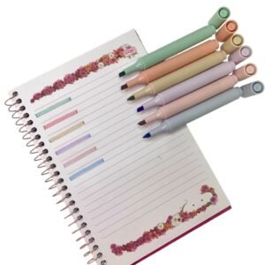 Kit Marca Texto 6 Cores - Tom Pastel