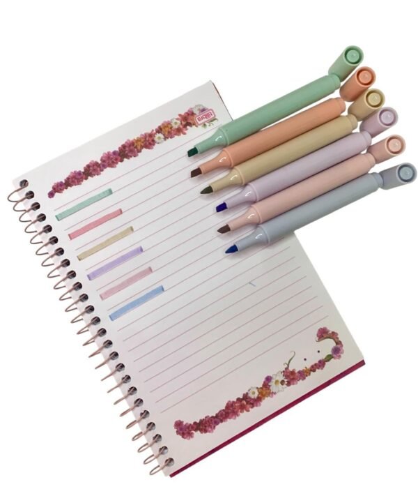 Kit Marca Texto 6 Cores - Tom Pastel