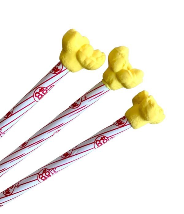 Lápis com borracha ponteira Pipoca