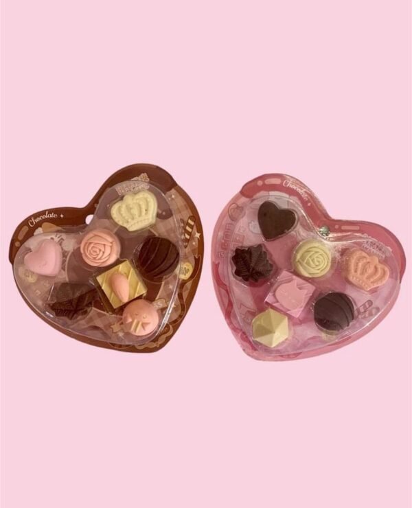 Kit 7 Borrachas Fofas Formato Doces Chocolate kawaii