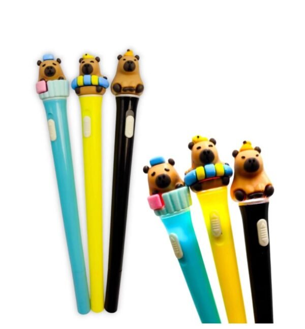 Caneta em gel com Led Capivara